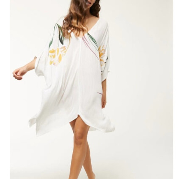 O'Neill Womens Tessa Palm Floral Swim Cover-Up Caftan Size XS/S - Picture 1 of 10